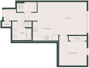 1Bed1Bath_I at Cru at Willows Apartments, Redmond, Washington