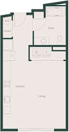 Studio_01 at Cru at Willows Apartments Apartments, Redmond, Washington, 98052