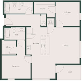2Bed2Bath_A at Cru at Willows Apartments, Redmond, Washington