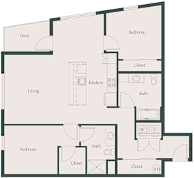 2Bed2Bath_D at Cru at Willows Apartments, Redmond, WA, 98052