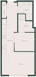 1B1B_B at Cru at Willows Apartments, Redmond, WA