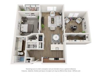 The Donovan Apartments in Lee's Summit, Missouri One Bedroom Floor Plan