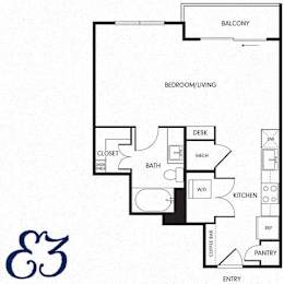 a floor plan of a house with a small footprint