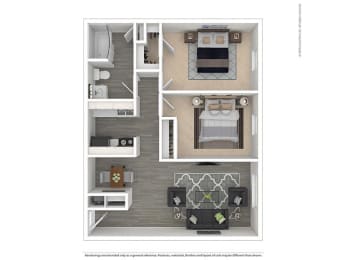 Proximity Apartment Homes 2x1 Floor Plan