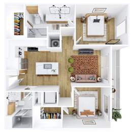 A series of images showing different rooms of a house.