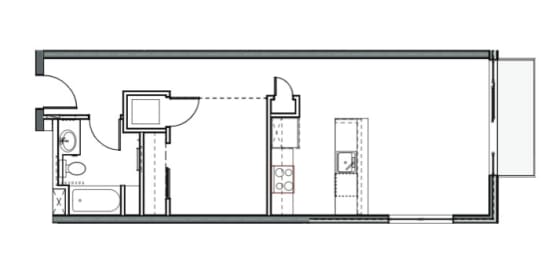 REO Flats One Bedroom Floor Plan