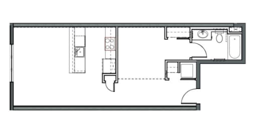 REO Flats One Bedroom Floor Plan