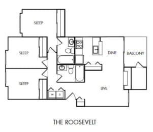 Ridgetop Apartments Roosevelt Floor Plan