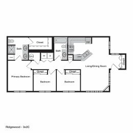Ridgewood Three Bedroom C Floor Plan