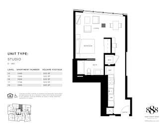 A black and white image of a floor plan for an apartment.
