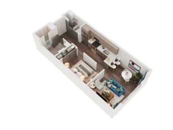 Voda Apartments 3D Floorplan S 1