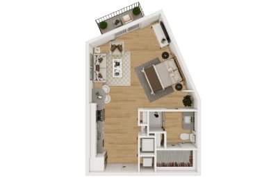 Lenox Burnet 3D Floor plan S1 Alternative