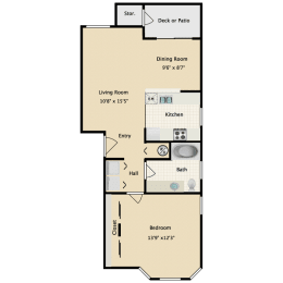 Little Tuscany Apartments Saulto One Bedroom Floor Plan