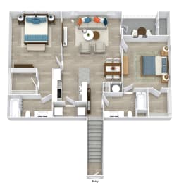 Satori Olathe Apartments in Kansas 2 Bedroom Floor Plan
