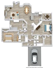 Satori Olathe Apartments in Kansas 3 Bedroom Floor Plan