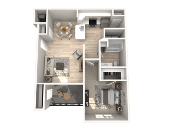 SITE Layton Apartments One Bedroom One Bathroom Floor Plan
