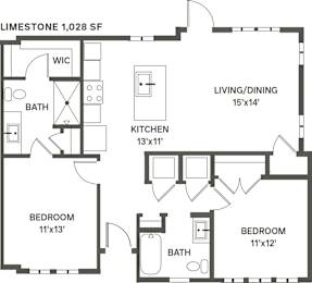 Slate at Fishers District Modern Villas and Townhomes in Fishers, Indiana Limestone Floor Plan