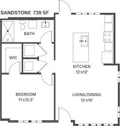 Slate at Fishers District Modern Villas and Townhomes in Fishers, Indiana Sandstone Floor Plan