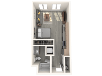 Tilian Studio A  3D Floor Plan