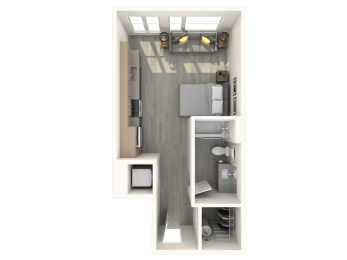 Tilian Studio B  3D Floor Plan