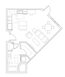 Sweetbriar Apartments in Seattle, Washington S3 Floor Plan