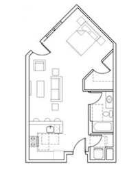 Sweetbriar Apartments in Seattle, Washington S4 Floor Plan
