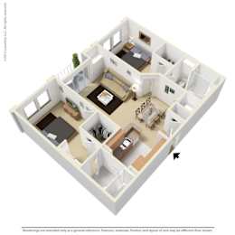 The Boulevard on Wilshire Apartment Homes in Los Angeles, California 2 Bed 2 Bath G Floor Plan