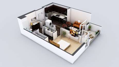 The Fifty Five Fifty Apartments in Los Angeles, California A1 Floor Plan