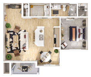 The Goat at Broadmoor in Pasco, Washington A2 Floor Plan