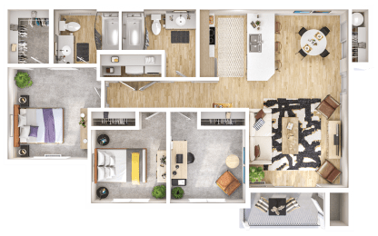 The Goat at Broadmoor in Pasco, Washington D1 Floor Plan