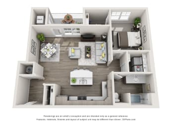 The Lakes at Eagle 1x1 A Floor Plan