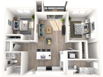 The Marlette 2x2 A Floor Plan
