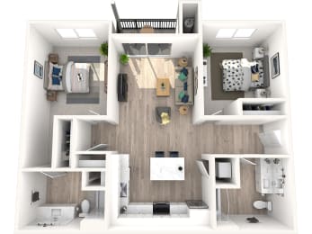 The Marlette 2x2 B Floor Plan
