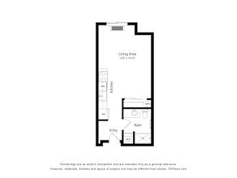 Meadowlark at Fairview Apartments in Fairview, Oregon Studio Floor Plan