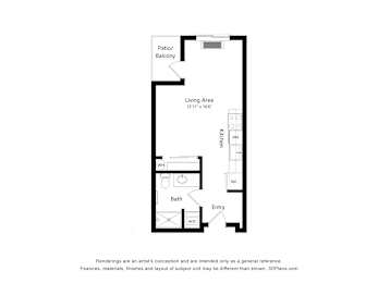 Meadowlark at Fairview Apartments in Fairview, Oregon Studio Floor Plan