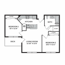 The Village at Arvada 2x1 A 50 Floor Plan