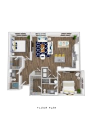 The Edison at Bozeman Apartments Palisade 3D Floor Plan