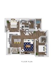 The Edison at Bozeman Apartments Paradise 3D Floor Plan