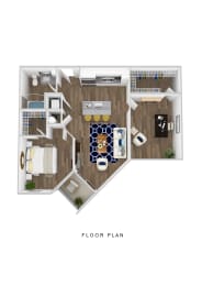 The Edison at Bozeman Apartments Bear Canyon 3D Floor Plan