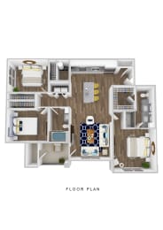 The Edison at Bozeman Apartments Hyalite 3D Floor Plan