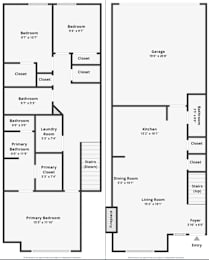 Thrive at Green Mountain Townhomes in Camas, WA Three Bedroom Floor Plan