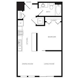 Towne Apartments in Seattle, Washington A1.1 Floor Plan