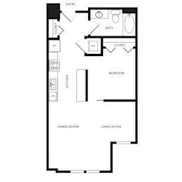 Towne Apartments in Seattle, Washington A1.2 Floor Plan