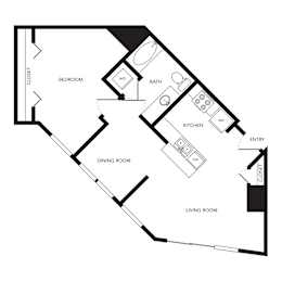 Towne Apartments in Seattle, Washington A14 Floor Plan