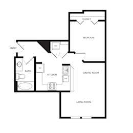 Towne Apartments in Seattle, Washington A2.1 Floor Plan