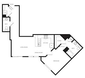 Towne Apartments in Seattle, Washington A24 Floor Plan