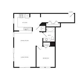 Towne Apartments in Seattle, Washington A26 Floor Plan