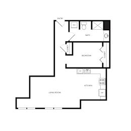 Towne Apartments in Seattle, Washington A27 Floor Plan