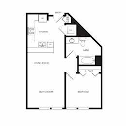 Towne Apartments in Seattle, Washington A8 Floor Plan