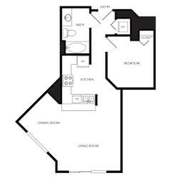 Towne Apartments in Seattle, Washington A9 Floor Plan